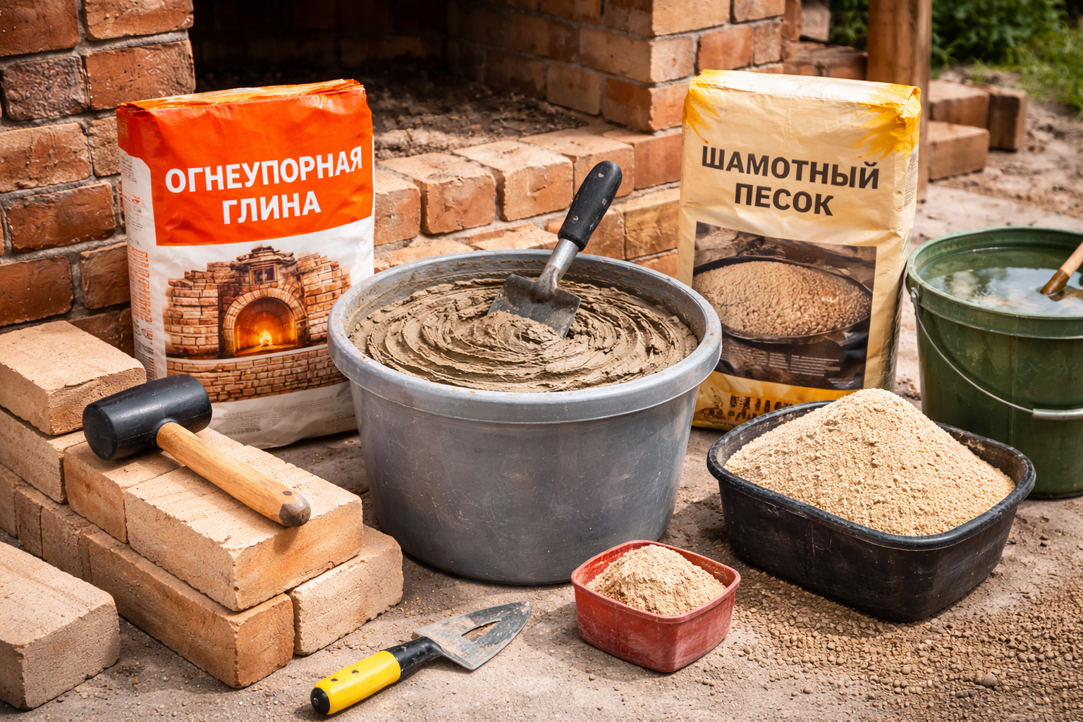 Как приготовить огнеупорную смесь для кладки печей